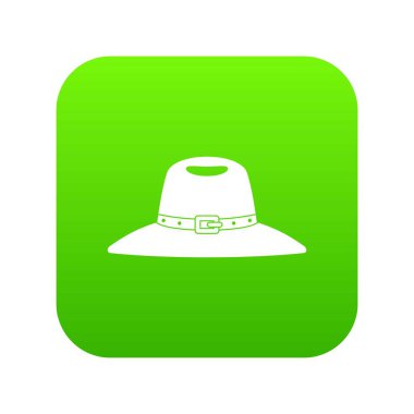 Şapka simgesi dijital yeşil