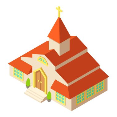 Uzun kilise simgesi, izometrik biçim