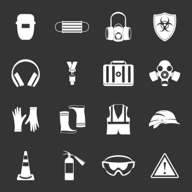 Gri vektör Emanet Icons set