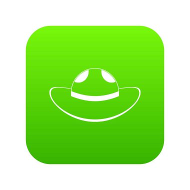 Deniz şapka simgesi dijital yeşil