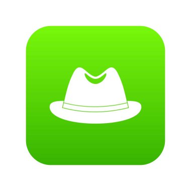 Adam şapka simgesi dijital yeşil