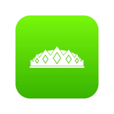 Küçük taç simgesi dijital yeşil