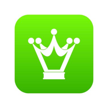 Prenses tacı simgesi dijital yeşil