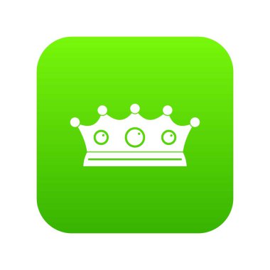 Takı taç simgesi dijital yeşil