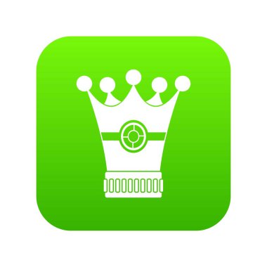 Ortaçağ taç simgesi dijital yeşil