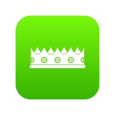 Küçük taç simgesi dijital yeşil