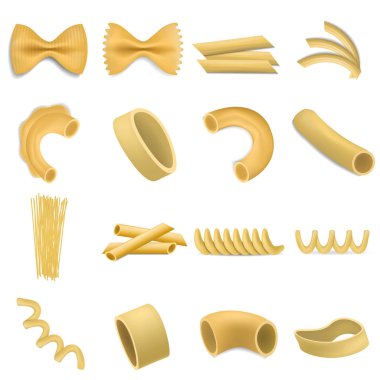 Düdük makarna penne mockup seti, gerçekçi