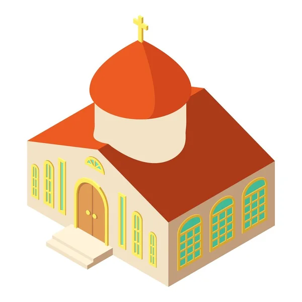 Икона православной церкви, изометрический стиль — стоковый вектор