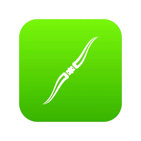 Kasta ninja kniv ikonen digital green — Stock vektor