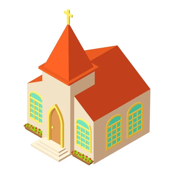 Pasen kerk pictogram, isometrische stijl — Stockvector