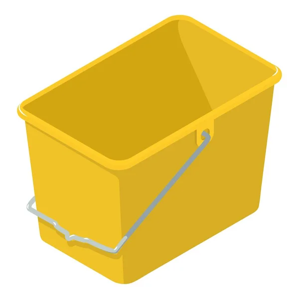 Ikon bucket rumah, gaya isometrik - Stok Vektor