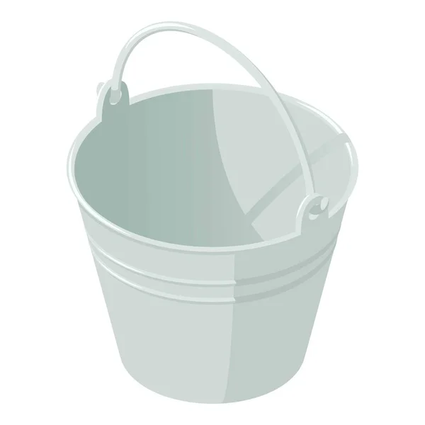 Garden bucket icon, isometric style — Stock Vector