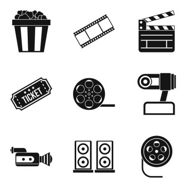 Video klip Icons set, basit tarzı