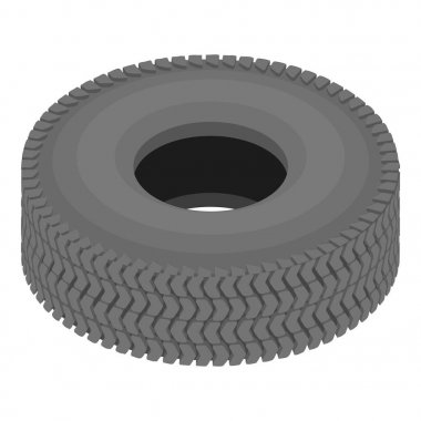 Kauçuk lastik simgesi, izometrik stili