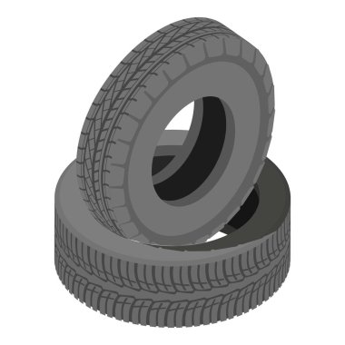 Lastik simgesi, izometrik stili