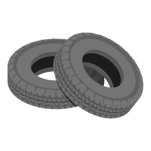 Ícone de pneu de caminhão, estilo isométrico — Vetor de Stock