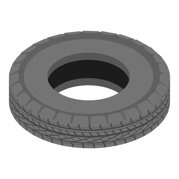 Icône de pneu de voiture, style isométrique — Image vectorielle
