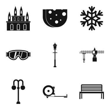 Tasarım simgeler kümesi, basit tarzı oluşturmak