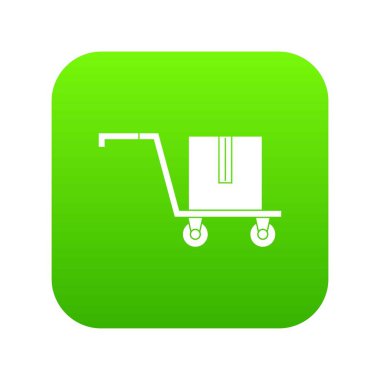 Teslim cart kutusu simgesini dijital yeşil ile