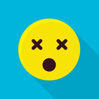 Ölü ifade simgesi, düz stil