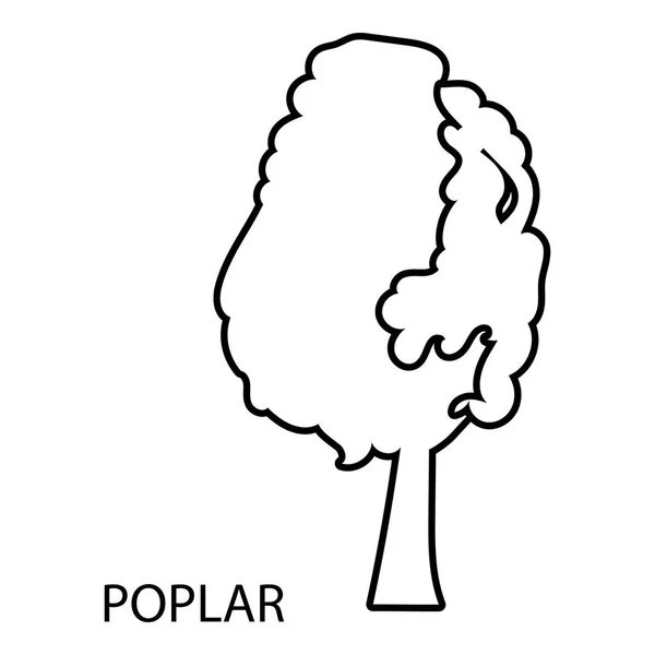 Populier pictogram, Kaderstijl — Stockvector