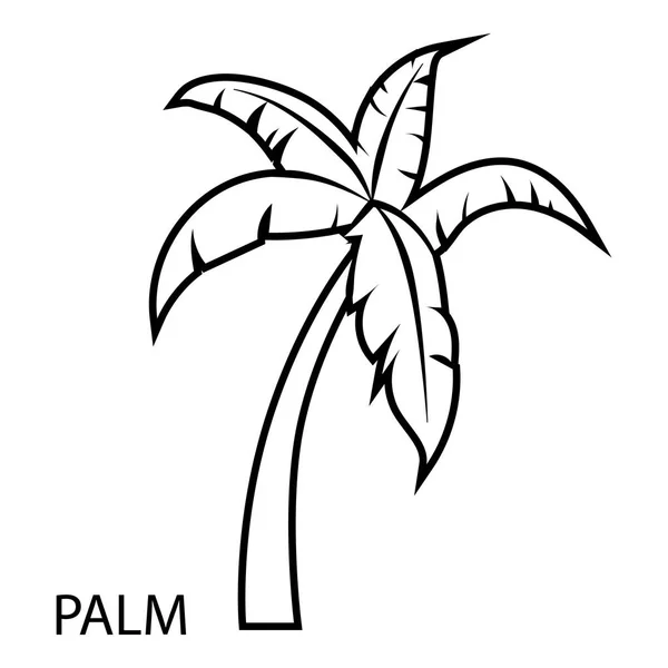 Icono de palmera, estilo de contorno — Archivo Imágenes Vectoriales