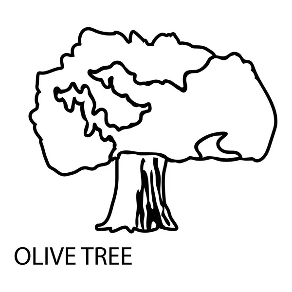 Olive tree pictogram, Kaderstijl — Stockvector