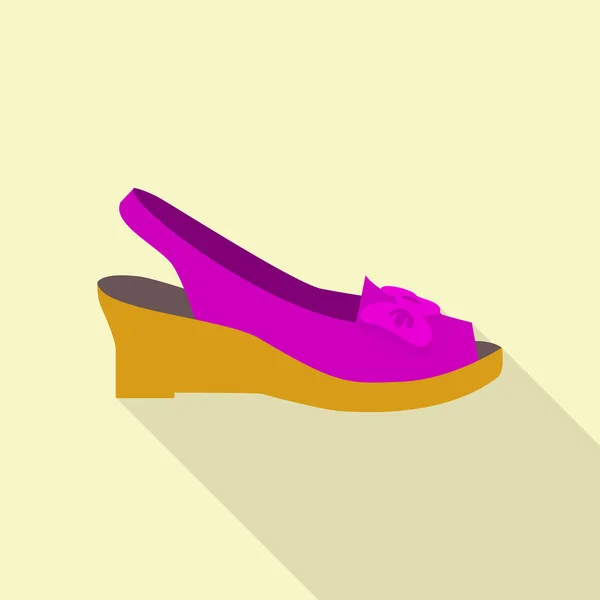 Stylish shoe icon, flat style — Stock Vector