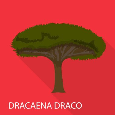 Dracaena draco simgesi, düz stil