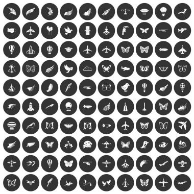 100 simgeler kümesi siyah daire sinek