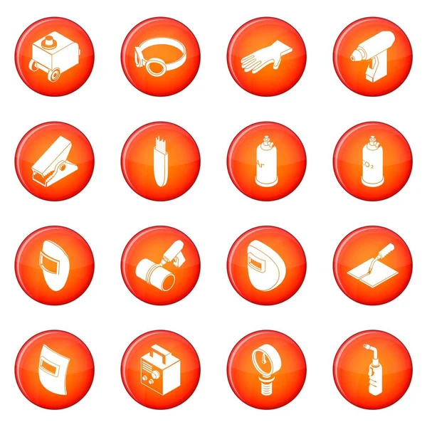 Araçlar simgeler kaynak kırmızı vektör ayarla