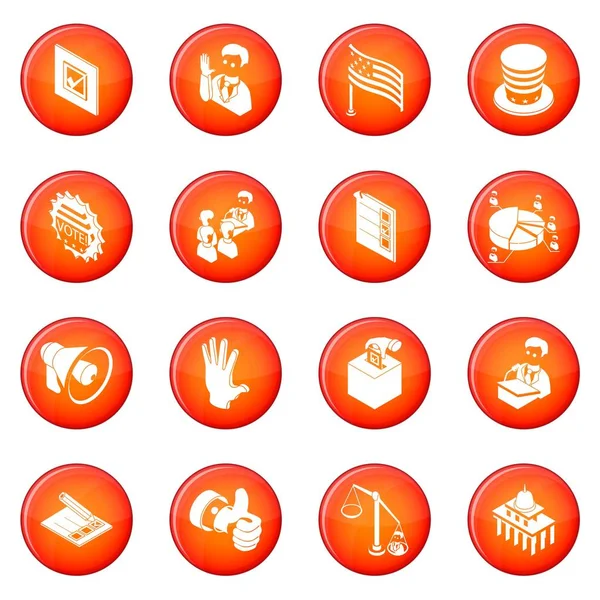 Kırmızı vektör simgeler oy seçim ayarla