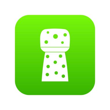 Ahşap cork simgesi dijital yeşil