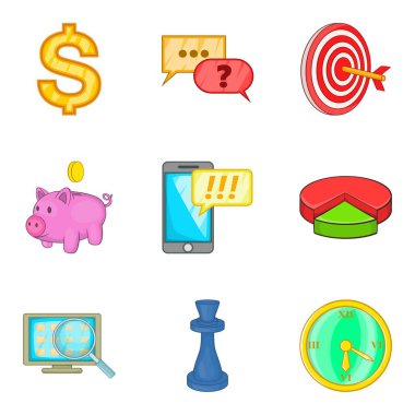 Soğuk çağıran simgeler ayarla, tarzı çizgi film