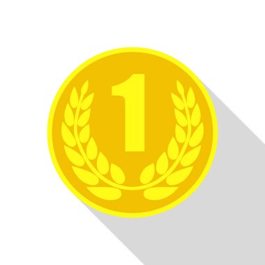 En iyi madalya simgesi, düz stil