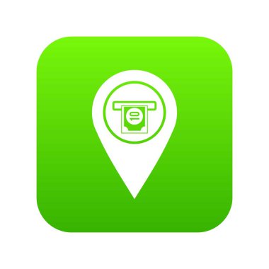 Nakit terminal işaretçi simgesi dijital yeşil