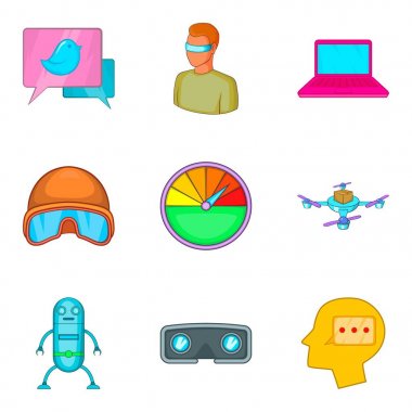 Oyun süresi Icons set, karikatür tarzı