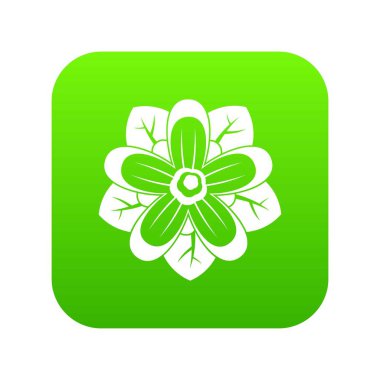 Çiçek simgesi dijital yeşil