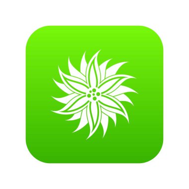 Çiçek simgesi dijital yeşil