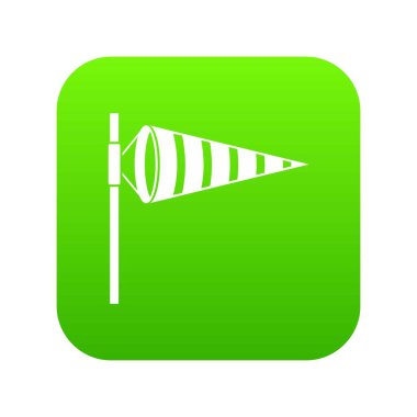 Rüzgar simgesi dijital green tarafından şişirilmiş meteoroloji Rüzgar gülü