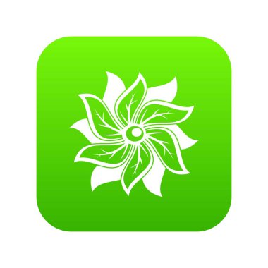 Çiçek simgesi dijital yeşil