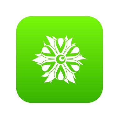 Çiçek simgesi dijital yeşil