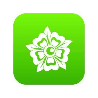 Çiçek simgesi dijital yeşil