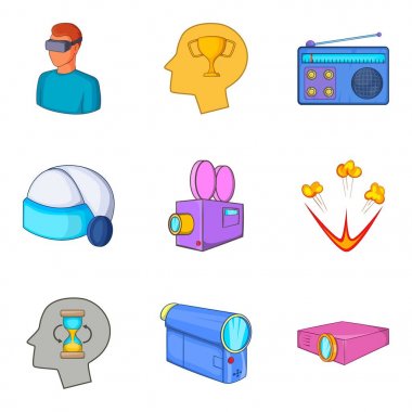 Bilgisayar Bahçesi Icons set, karikatür tarzı