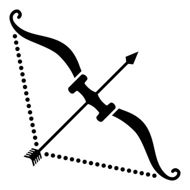 Sert yay simgesi, basit tarzı