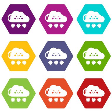 9 vektör kar Icons set