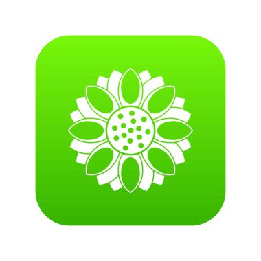 Çiçek simgesi dijital yeşil