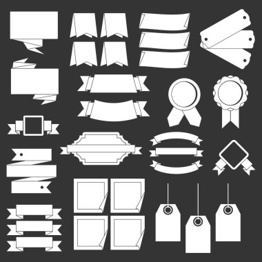 Gri vektör farklı renkli Etiketler Icons set