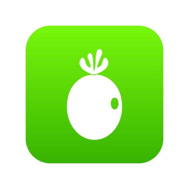Feijoa meyve simgesi dijital yeşil