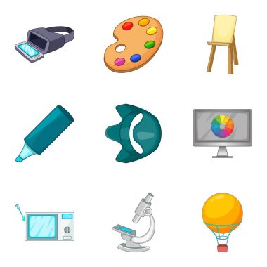 Vizyon Icons set, karikatür tarzı